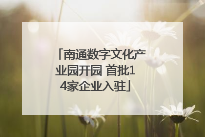 南通数字文化产业园开园 首批14家企业入驻