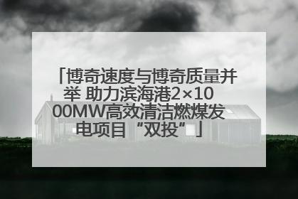 博奇速度与博奇质量并举 助力滨海港2×1000MW高效清洁燃煤发电项目“双投”