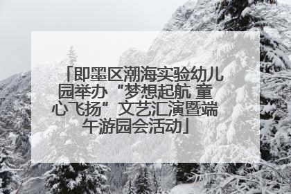 即墨区潮海实验幼儿园举办“梦想起航 童心飞扬”文艺汇演暨端午游园会活动