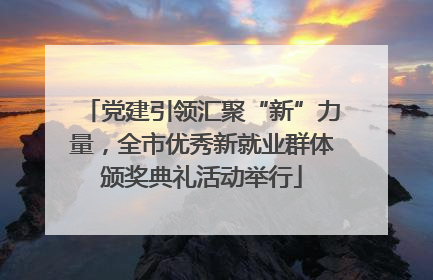 党建引领汇聚“新”力量，全市优秀新就业群体颁奖典礼活动举行