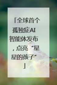 全球首个孤独症AI智能体发布，点亮“星星的孩子”