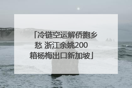冷链空运解侨胞乡愁 浙江余姚200箱杨梅出口新加坡