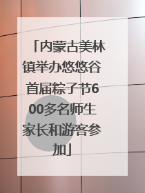 内蒙古美林镇举办悠悠谷首届粽子节600多名师生家长和游客参加