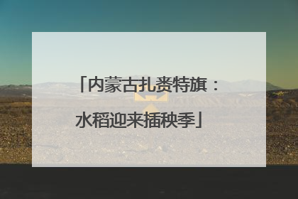 内蒙古扎赉特旗：水稻迎来插秧季