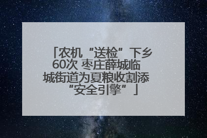 农机“送检”下乡60次 枣庄薛城临城街道为夏粮收割添“安全引擎”