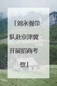 刘永强带队赴京津冀开展招商考察