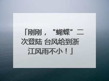 刚刚，“蝴蝶”二次登陆 台风给到浙江风雨不小！