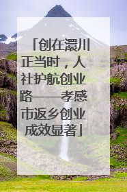 创在澴川正当时，人社护航创业路——孝感市返乡创业成效显著