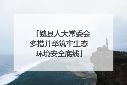 勉县人大常委会多措并举筑牢生态环境安全底线