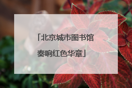 北京城市图书馆奏响红色华章