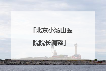 北京小汤山医院院长调整