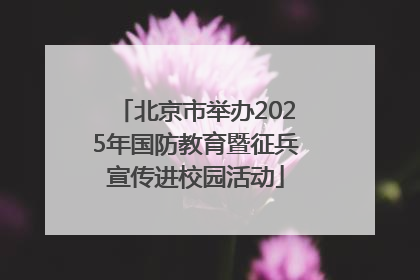 北京市举办2025年国防教育暨征兵宣传进校园活动
