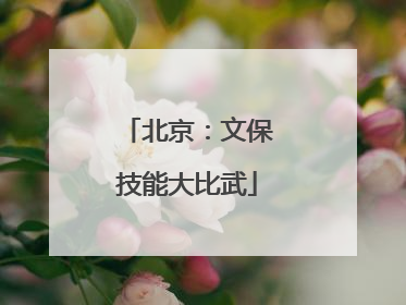 北京：文保技能大比武