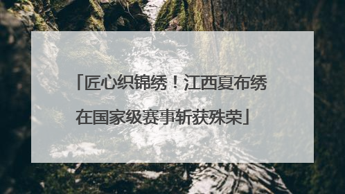 匠心织锦绣！江西夏布绣在国家级赛事斩获殊荣