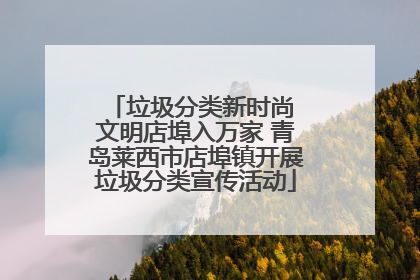 垃圾分类新时尚 文明店埠入万家 青岛莱西市店埠镇开展垃圾分类宣传活动