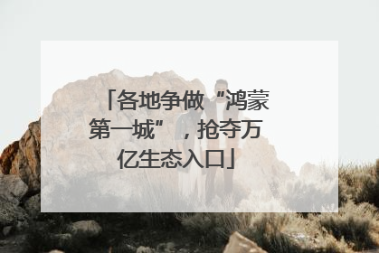 各地争做“鸿蒙第一城”，抢夺万亿生态入口