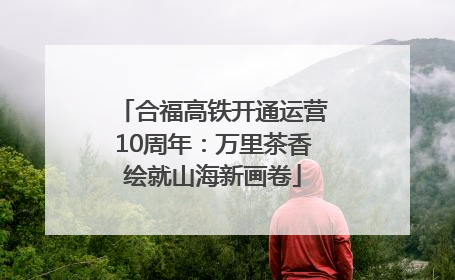 合福高铁开通运营10周年：万里茶香绘就山海新画卷