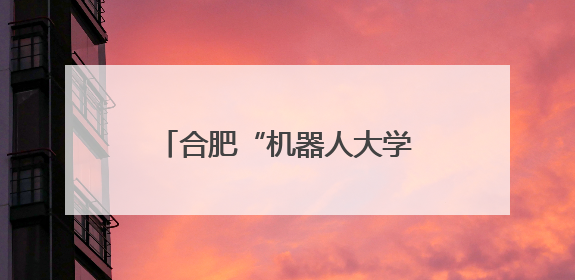 合肥“机器人大学”开班了 全国招收机器人“练习生”