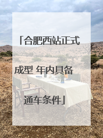 合肥西站正式成型 年内具备通车条件