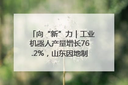 向“新”力｜工业机器人产量增长76.2%，山东因地制宜发展新质生产力