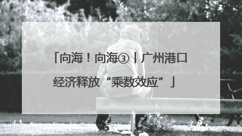 向海！向海③丨广州港口经济释放“乘数效应”