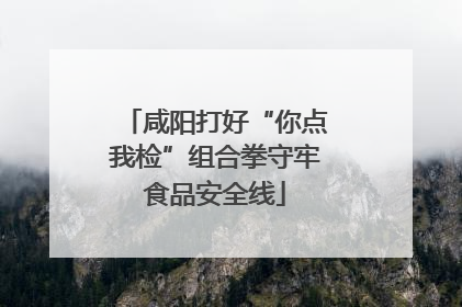 咸阳打好“你点我检”组合拳守牢食品安全线