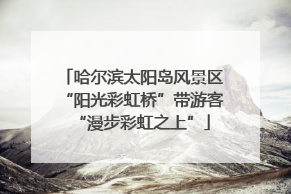 哈尔滨太阳岛风景区“阳光彩虹桥”带游客“漫步彩虹之上”