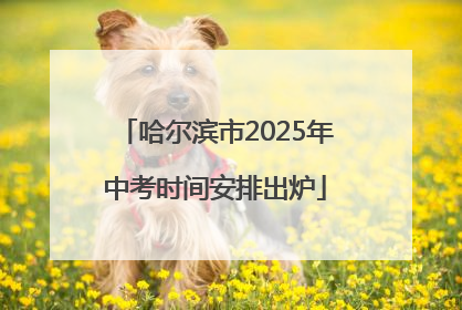 哈尔滨市2025年中考时间安排出炉