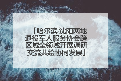 哈尔滨·沈阳两地退役军人服务协会跨区域全领域开展调研交流共绘协同发展
