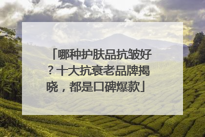 哪种护肤品抗皱好？十大抗衰老品牌揭晓，都是口碑爆款
