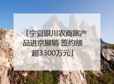 宁夏银川农商旅产品进京展销 签约额超3300万元