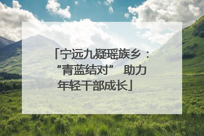 宁远九疑瑶族乡：“青蓝结对” 助力年轻干部成长