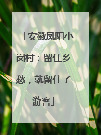 安徽凤阳小岗村：留住乡愁，就留住了游客