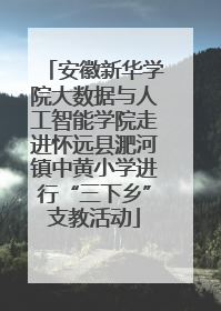 安徽新华学院大数据与人工智能学院走进怀远县淝河镇中黄小学进行“三下乡”支教活动