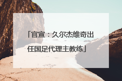 官宣：久尔杰维奇出任国足代理主教练