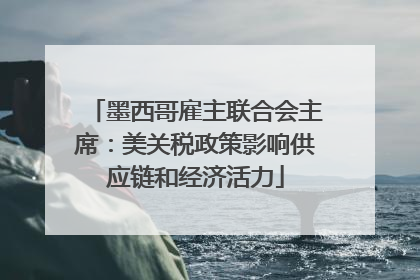 墨西哥雇主联合会主席：美关税政策影响供应链和经济活力