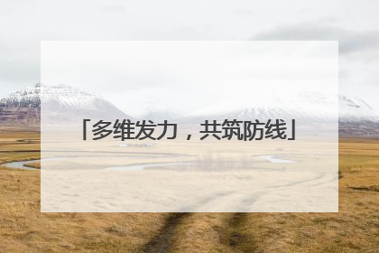 多维发力，共筑防线