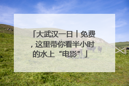 大武汉一日︱免费，这里带你看半小时的水上“电影”