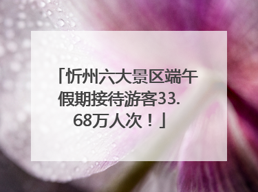 忻州六大景区端午假期接待游客33.68万人次！