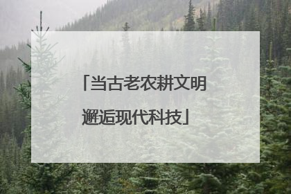 当古老农耕文明邂逅现代科技