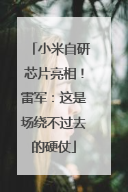 小米自研芯片亮相！雷军：这是场绕不过去的硬仗