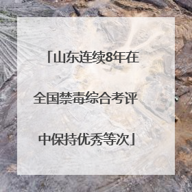 山东连续8年在全国禁毒综合考评中保持优秀等次
