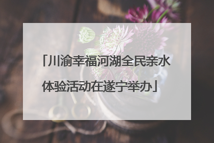 川渝幸福河湖全民亲水体验活动在遂宁举办