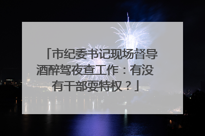 市纪委书记现场督导酒醉驾夜查工作：有没有干部耍特权？