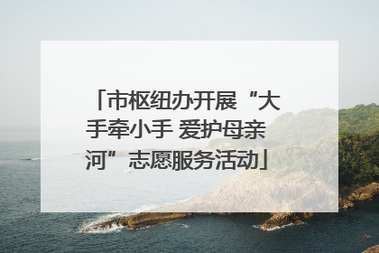 市枢纽办开展“大手牵小手 爱护母亲河”志愿服务活动