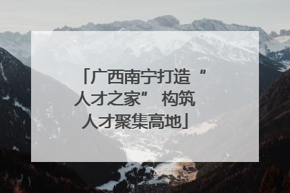 广西南宁打造“人才之家” 构筑人才聚集高地