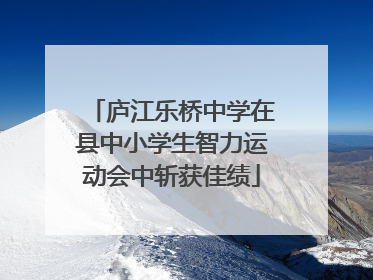 庐江乐桥中学在县中小学生智力运动会中斩获佳绩
