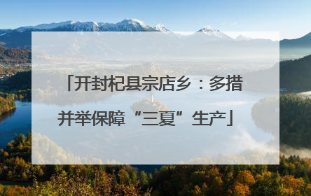 开封杞县宗店乡：多措并举保障“三夏”生产