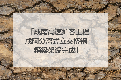 成南高速扩容工程成阿分离式立交桥钢箱梁架设完成