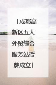 成都高新区五大外贸综合服务站授牌成立